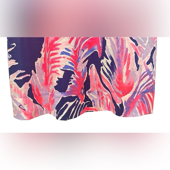 NWOT Lilly Pulitzer Merrit Shirt Dress True Blue Paradise Small Pink/ Navy Blue - Picture 9 of 12